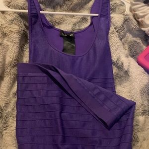 Dress color purple open back